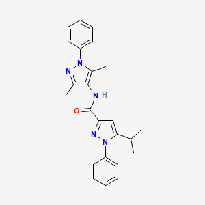 N-(3,5-dimethyl-1-phenylpyrazol-4-yl)-1-phenyl-5-propan-2-ylpyrazole-3-carboxamide