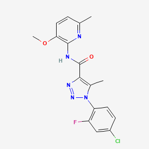 1-(4-chloro-2-fluorophenyl)-N-(3-methoxy-6-methylpyridin-2-yl)-5-methyltriazole-4-carboxamide