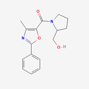 [2-(Hydroxymethyl)pyrrolidin-1-yl]-(4-methyl-2-phenyl-1,3-oxazol-5-yl)methanone