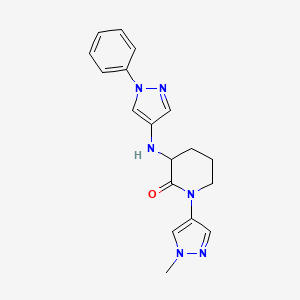 1-(1-Methylpyrazol-4-yl)-3-[(1-phenylpyrazol-4-yl)amino]piperidin-2-one