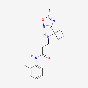 3-[[1-(5-methyl-1,2,4-oxadiazol-3-yl)cyclobutyl]amino]-N-(2-methylphenyl)propanamide