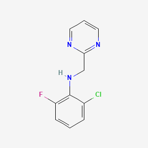 2-chloro-6-fluoro-N-(pyrimidin-2-ylmethyl)aniline