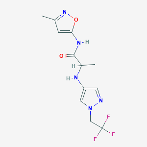 N-(3-methyl-1,2-oxazol-5-yl)-2-[[1-(2,2,2-trifluoroethyl)pyrazol-4-yl]amino]propanamide