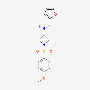 N-(furan-2-ylmethyl)-1-(4-methoxyphenyl)sulfonylazetidin-3-amine