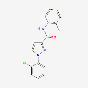 molecular formula C16H13ClN4O B7668036 1-(2-chlorophenyl)-N-(2-methylpyridin-3-yl)pyrazole-3-carboxamide 