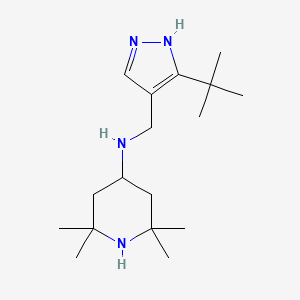 N-[(5-tert-butyl-1H-pyrazol-4-yl)methyl]-2,2,6,6-tetramethylpiperidin-4-amine