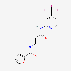 N-[3-oxo-3-[[4-(trifluoromethyl)pyridin-2-yl]amino]propyl]furan-2-carboxamide