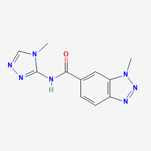 3-methyl-N-(4-methyl-1,2,4-triazol-3-yl)benzotriazole-5-carboxamide