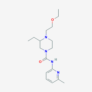 molecular formula C17H28N4O2 B7668097 4-(2-ethoxyethyl)-3-ethyl-N-(6-methylpyridin-2-yl)piperazine-1-carboxamide 