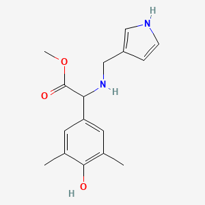 methyl 2-(4-hydroxy-3,5-dimethylphenyl)-2-(1H-pyrrol-3-ylmethylamino)acetate