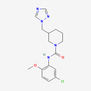 N-(5-chloro-2-methoxyphenyl)-3-(1,2,4-triazol-1-ylmethyl)piperidine-1-carboxamide