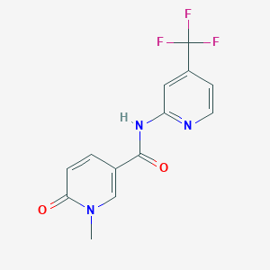 molecular formula C13H10F3N3O2 B7668134 1-methyl-6-oxo-N-[4-(trifluoromethyl)pyridin-2-yl]pyridine-3-carboxamide 