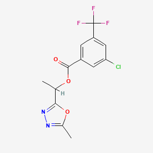 1-(5-Methyl-1,3,4-oxadiazol-2-yl)ethyl 3-chloro-5-(trifluoromethyl)benzoate