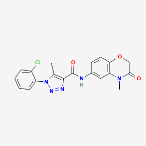 1-(2-chlorophenyl)-5-methyl-N-(4-methyl-3-oxo-1,4-benzoxazin-6-yl)triazole-4-carboxamide