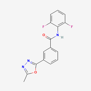 molecular formula C16H11F2N3O2 B7668199 N-(2,6-difluorophenyl)-3-(5-methyl-1,3,4-oxadiazol-2-yl)benzamide 