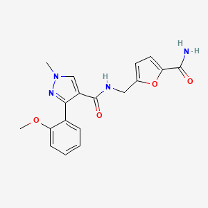 N-[(5-carbamoylfuran-2-yl)methyl]-3-(2-methoxyphenyl)-1-methylpyrazole-4-carboxamide