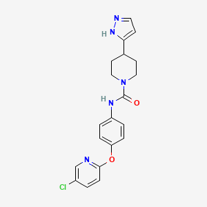 N-[4-(5-chloropyridin-2-yl)oxyphenyl]-4-(1H-pyrazol-5-yl)piperidine-1-carboxamide