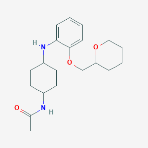 N-[4-[2-(oxan-2-ylmethoxy)anilino]cyclohexyl]acetamide