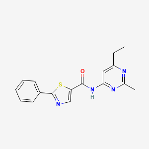 N-(6-ethyl-2-methylpyrimidin-4-yl)-2-phenyl-1,3-thiazole-5-carboxamide