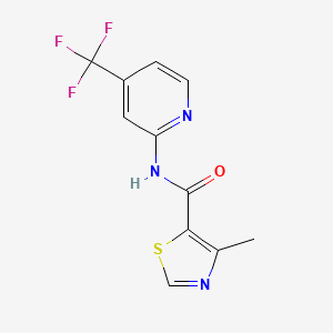 4-methyl-N-[4-(trifluoromethyl)pyridin-2-yl]-1,3-thiazole-5-carboxamide