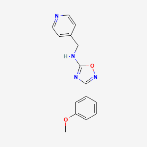 3-(3-methoxyphenyl)-N-(pyridin-4-ylmethyl)-1,2,4-oxadiazol-5-amine