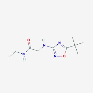 molecular formula C10H18N4O2 B7668312 2-[(5-tert-butyl-1,2,4-oxadiazol-3-yl)amino]-N-ethylacetamide 