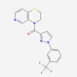 2,3-Dihydropyrido[4,3-b][1,4]thiazin-4-yl-[1-[3-(trifluoromethyl)phenyl]pyrazol-3-yl]methanone