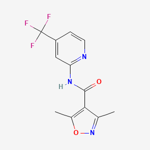 3,5-dimethyl-N-[4-(trifluoromethyl)pyridin-2-yl]-1,2-oxazole-4-carboxamide