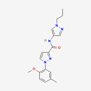 1-(2-methoxy-5-methylphenyl)-N-(1-propylpyrazol-4-yl)pyrazole-3-carboxamide