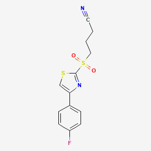 4-[[4-(4-Fluorophenyl)-1,3-thiazol-2-yl]sulfonyl]butanenitrile