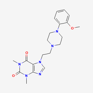 molecular formula C20H26N6O3 B7668368 7-[2-[4-(2-Methoxyphenyl)piperazin-1-yl]ethyl]-1,3-dimethylpurine-2,6-dione 