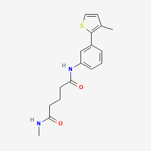 N-methyl-N'-[3-(3-methylthiophen-2-yl)phenyl]pentanediamide