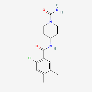 4-[(2-Chloro-4,5-dimethylbenzoyl)amino]piperidine-1-carboxamide