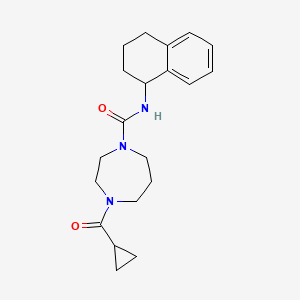 4-(cyclopropanecarbonyl)-N-(1,2,3,4-tetrahydronaphthalen-1-yl)-1,4-diazepane-1-carboxamide