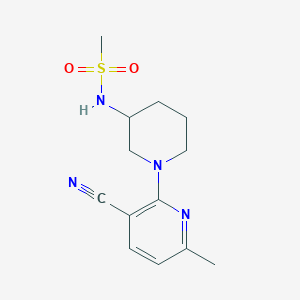 molecular formula C13H18N4O2S B7668418 N-[1-(3-cyano-6-methylpyridin-2-yl)piperidin-3-yl]methanesulfonamide 