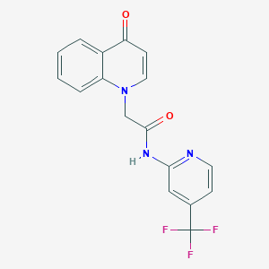 2-(4-oxoquinolin-1-yl)-N-[4-(trifluoromethyl)pyridin-2-yl]acetamide