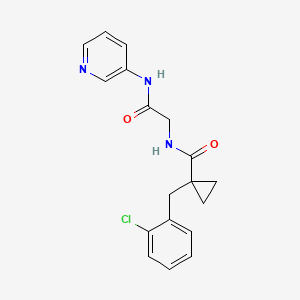 1-[(2-chlorophenyl)methyl]-N-[2-oxo-2-(pyridin-3-ylamino)ethyl]cyclopropane-1-carboxamide