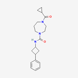 4-(cyclopropanecarbonyl)-N-(3-phenylcyclobutyl)-1,4-diazepane-1-carboxamide