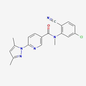 N-(5-chloro-2-cyanophenyl)-6-(3,5-dimethylpyrazol-1-yl)-N-methylpyridine-3-carboxamide