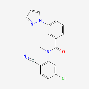 N-(5-chloro-2-cyanophenyl)-N-methyl-3-pyrazol-1-ylbenzamide