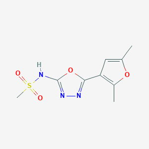 N-[5-(2,5-dimethylfuran-3-yl)-1,3,4-oxadiazol-2-yl]methanesulfonamide