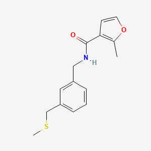 2-methyl-N-[[3-(methylsulfanylmethyl)phenyl]methyl]furan-3-carboxamide