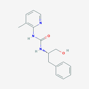 molecular formula C16H19N3O2 B7668509 1-[(2S)-1-hydroxy-3-phenylpropan-2-yl]-3-(3-methylpyridin-2-yl)urea 