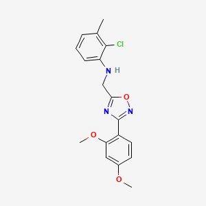 2-chloro-N-[[3-(2,4-dimethoxyphenyl)-1,2,4-oxadiazol-5-yl]methyl]-3-methylaniline