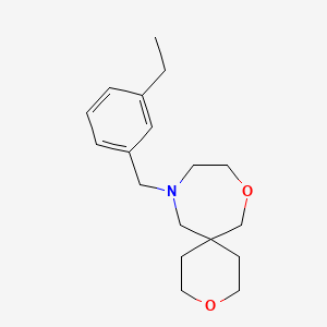 molecular formula C18H27NO2 B7668522 11-[(3-Ethylphenyl)methyl]-3,8-dioxa-11-azaspiro[5.6]dodecane 