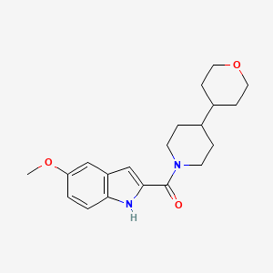 molecular formula C20H26N2O3 B7668533 (5-methoxy-1H-indol-2-yl)-[4-(oxan-4-yl)piperidin-1-yl]methanone 