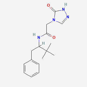 N-(3,3-dimethyl-1-phenylbutan-2-yl)-2-(5-oxo-1H-1,2,4-triazol-4-yl)acetamide