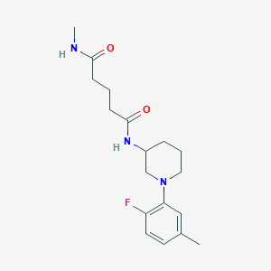 N'-[1-(2-fluoro-5-methylphenyl)piperidin-3-yl]-N-methylpentanediamide