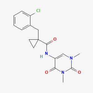 1-[(2-chlorophenyl)methyl]-N-(1,3-dimethyl-2,4-dioxopyrimidin-5-yl)cyclopropane-1-carboxamide