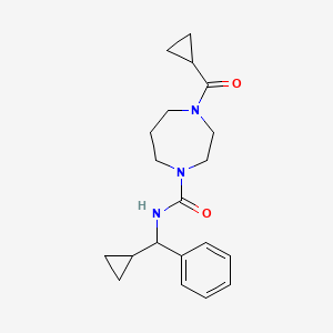 4-(cyclopropanecarbonyl)-N-[cyclopropyl(phenyl)methyl]-1,4-diazepane-1-carboxamide